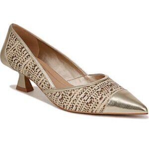 Franco Sarto Metallic and Cream Patterned Heels